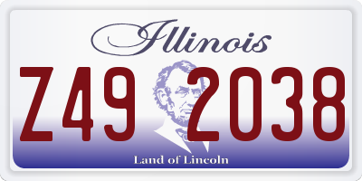 IL license plate Z492038