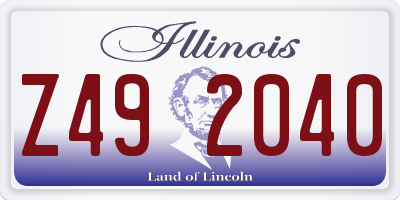 IL license plate Z492040