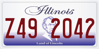 IL license plate Z492042