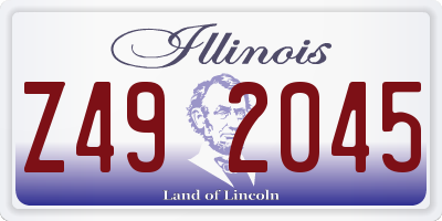 IL license plate Z492045