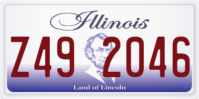IL license plate Z492046