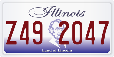 IL license plate Z492047