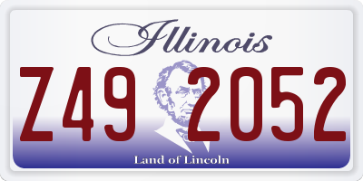 IL license plate Z492052