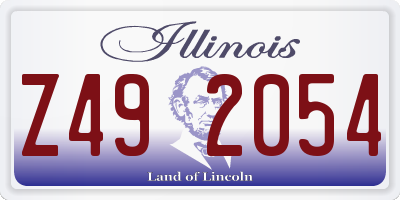 IL license plate Z492054