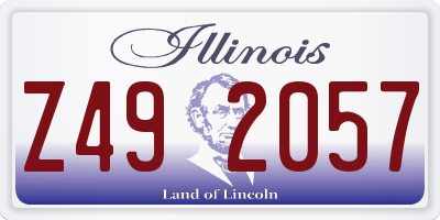 IL license plate Z492057