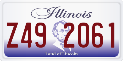 IL license plate Z492061