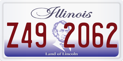 IL license plate Z492062