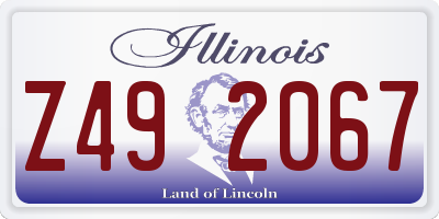 IL license plate Z492067