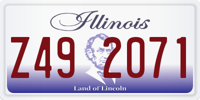 IL license plate Z492071
