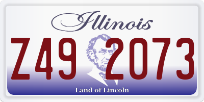 IL license plate Z492073