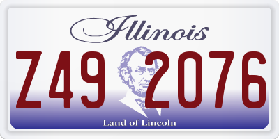 IL license plate Z492076