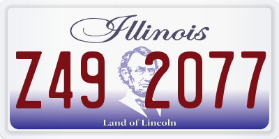 IL license plate Z492077
