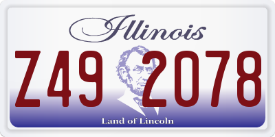 IL license plate Z492078