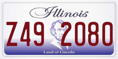 IL license plate Z492080