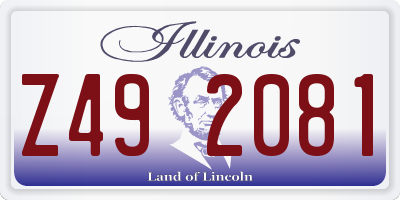 IL license plate Z492081