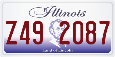 IL license plate Z492087