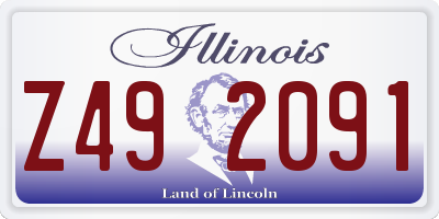 IL license plate Z492091