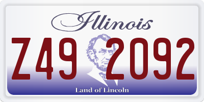 IL license plate Z492092