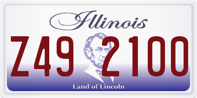 IL license plate Z492100