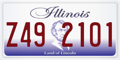 IL license plate Z492101