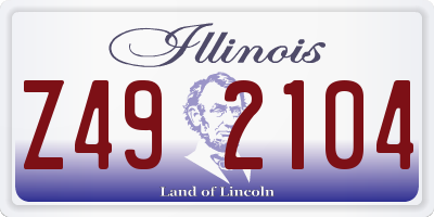 IL license plate Z492104