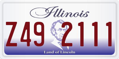 IL license plate Z492111