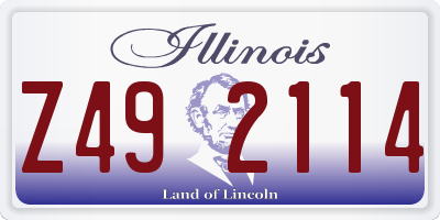 IL license plate Z492114