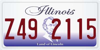 IL license plate Z492115