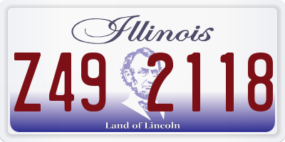 IL license plate Z492118