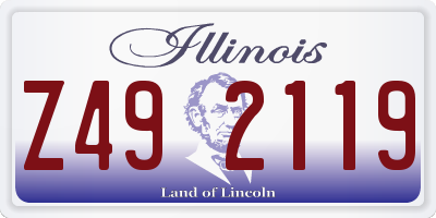 IL license plate Z492119