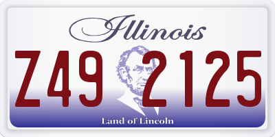 IL license plate Z492125