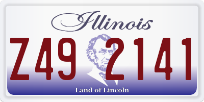 IL license plate Z492141