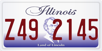 IL license plate Z492145