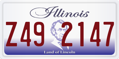 IL license plate Z492147