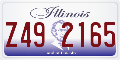 IL license plate Z492165