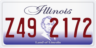 IL license plate Z492172