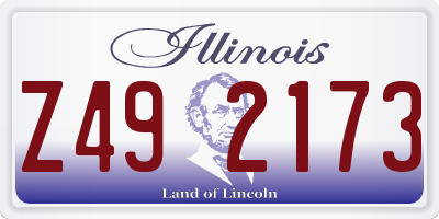 IL license plate Z492173
