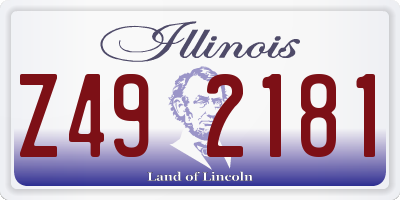 IL license plate Z492181