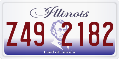 IL license plate Z492182