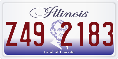 IL license plate Z492183