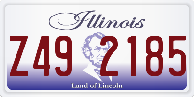 IL license plate Z492185