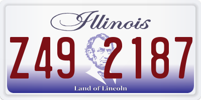 IL license plate Z492187