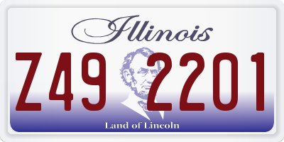 IL license plate Z492201