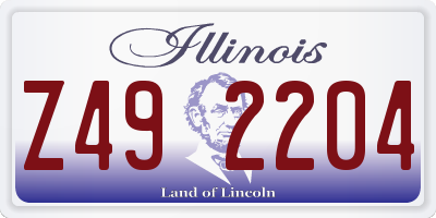 IL license plate Z492204
