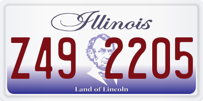 IL license plate Z492205