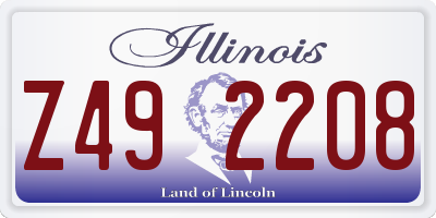 IL license plate Z492208