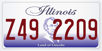 IL license plate Z492209