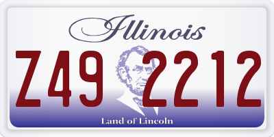 IL license plate Z492212