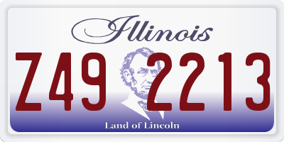 IL license plate Z492213