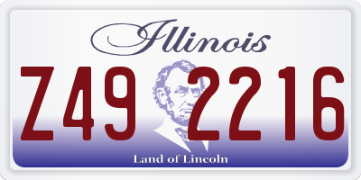 IL license plate Z492216